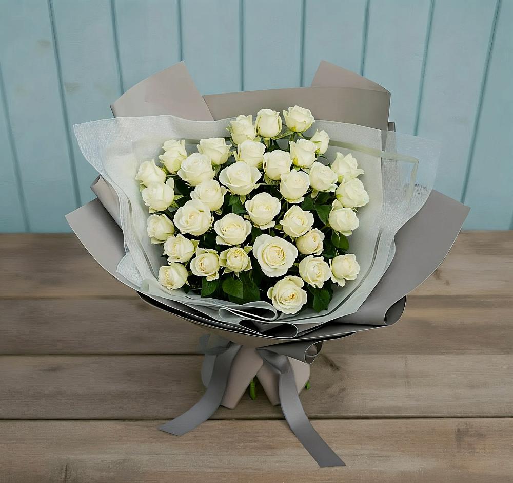 Букет Белоснежная нежность в Советском Руно