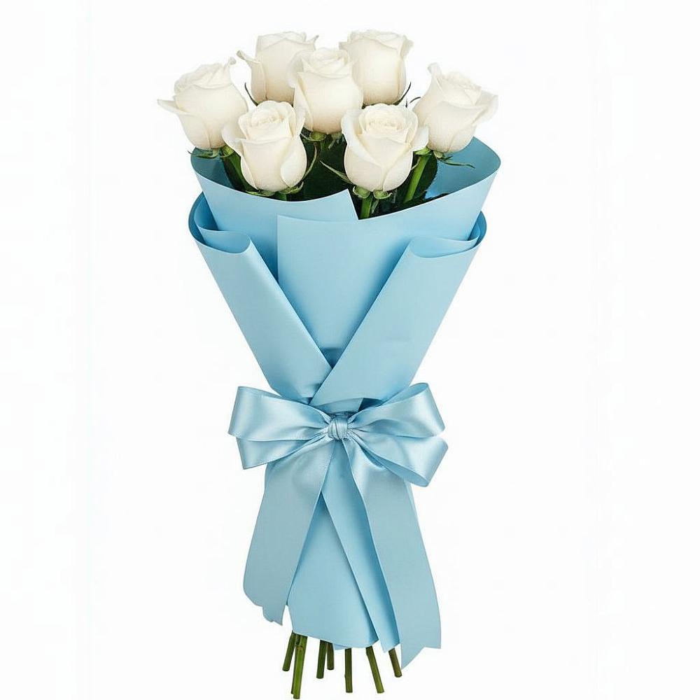 Букет 7 белых роз Проуд в Советском Руно
