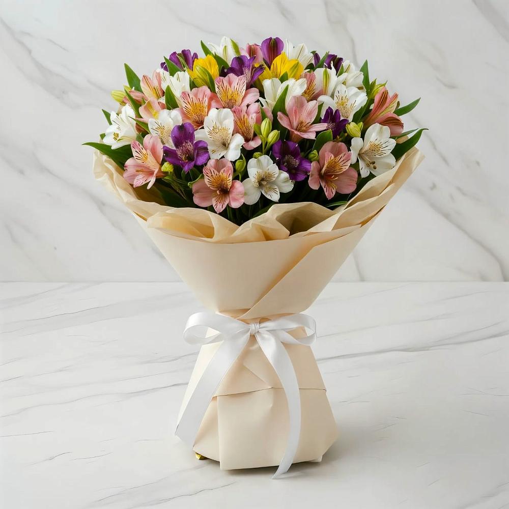 Букет цветов из: Альстромерии в Советском Руно