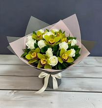 Букет цветов из:  Орхидеи и Розы #REPLACE_PRED# Советском Руно