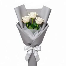Букет 3 белые розы в Советском Руно