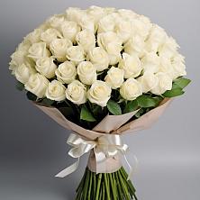 Букет 101 беля роза Белоснежка в Советском Руно