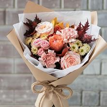 Букет цветов из:  Гвоздики, Хризантемы и Розы #REPLACE_PRED# Советском Руно