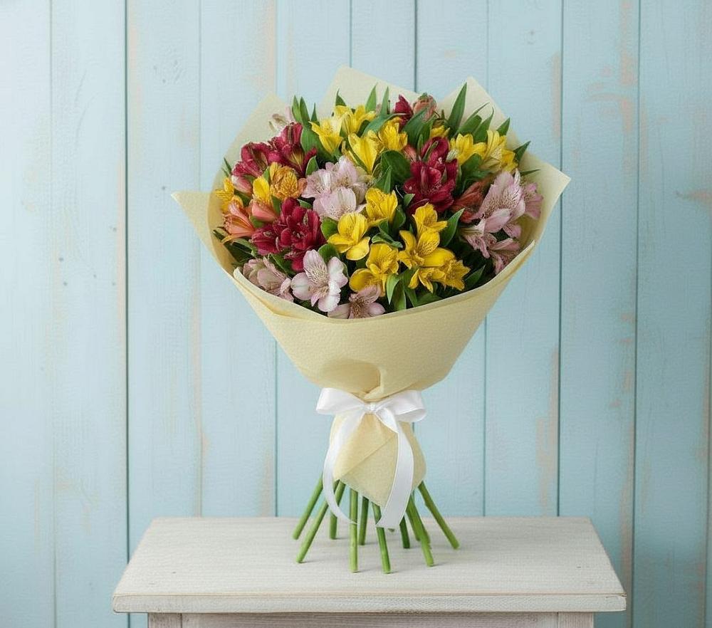 Букет цветов из: Альстромерии в Советском Руно